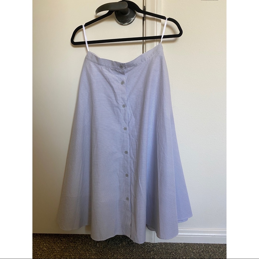 uniqlo stripe circle skirt